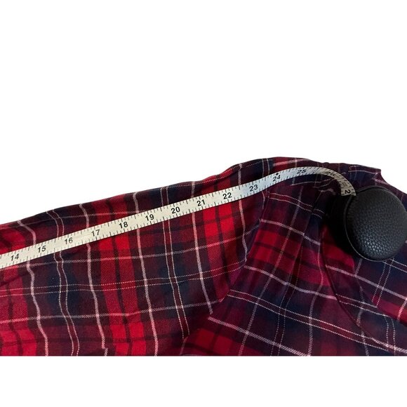 LANE BRYANT Red Navy Plaid Tunic Top - Size 20 - Picture 7 of 10